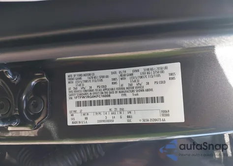 2019 Ford F150 Raptor from USA, damaged, VIN 1FTFW1RG0KFC16008